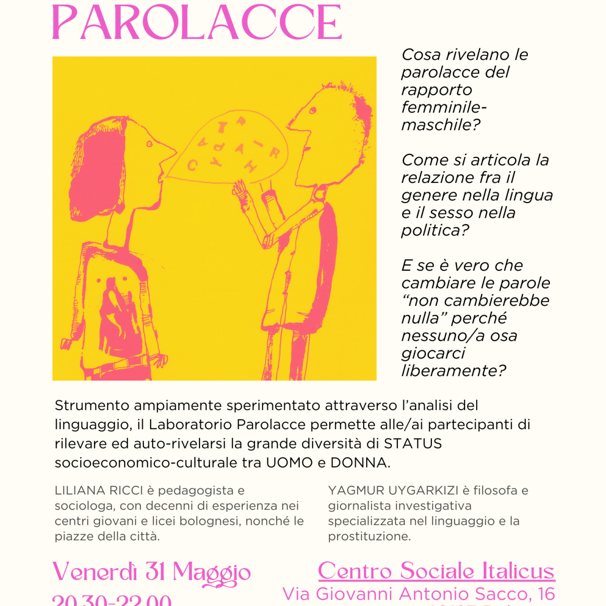 Il Laboratorio Parolacce aperto a&nbsp;tutte!